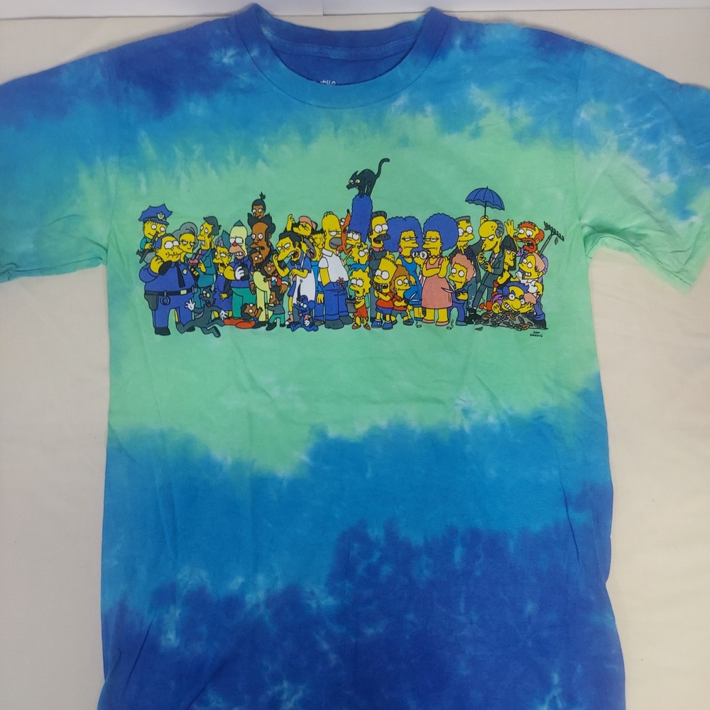 The Simpsons Tie Dye Graphic Tee Cartoon Character T-Shirt Size S
